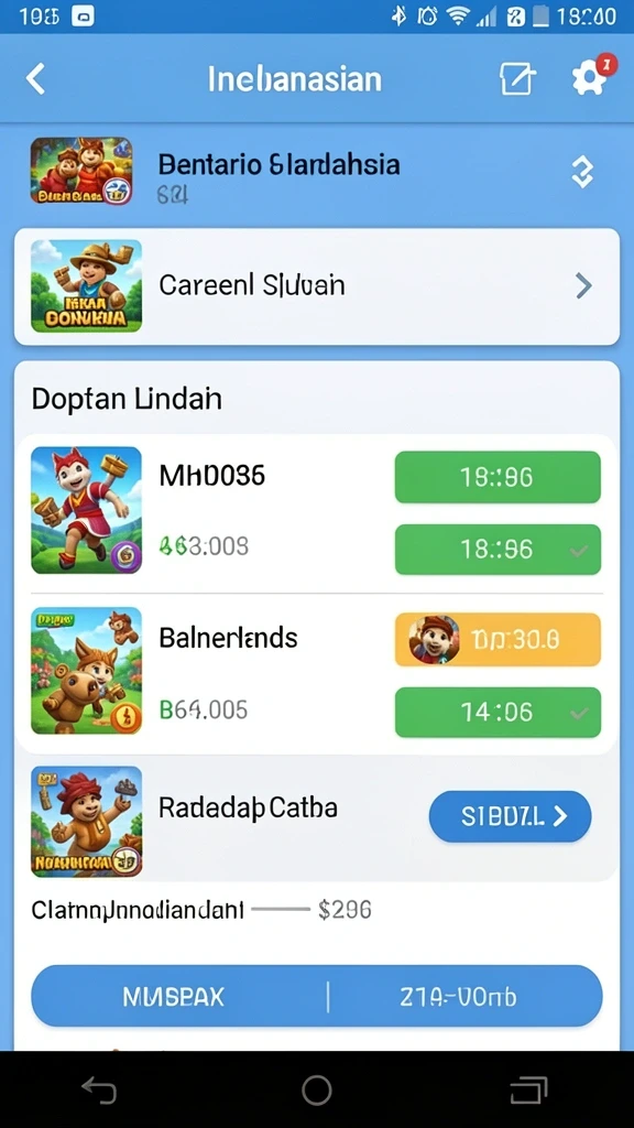Level permainan yang menantang dan seru.