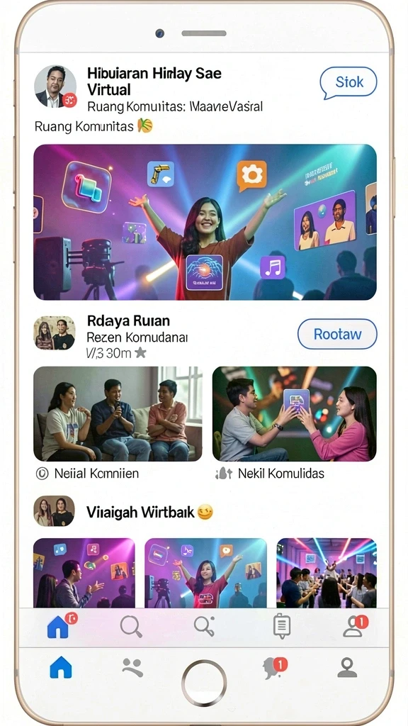 Fitur komunitas yang membuat permainan lebih interaktif.