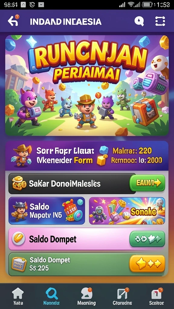 Tampilan grafis yang memukau dalam BANDARCOLOK.