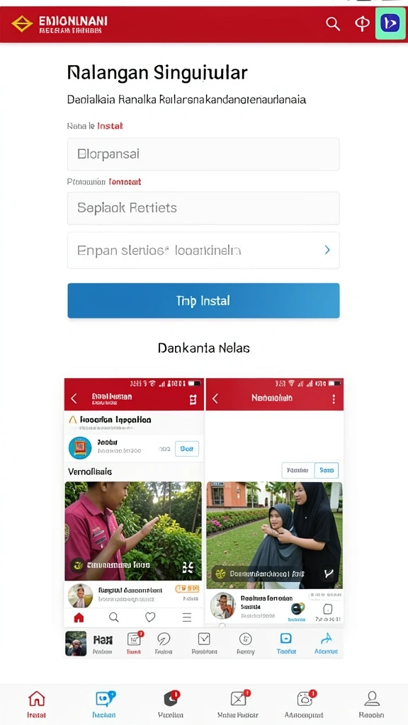 Tampilan awal yang menarik dan intuitif.