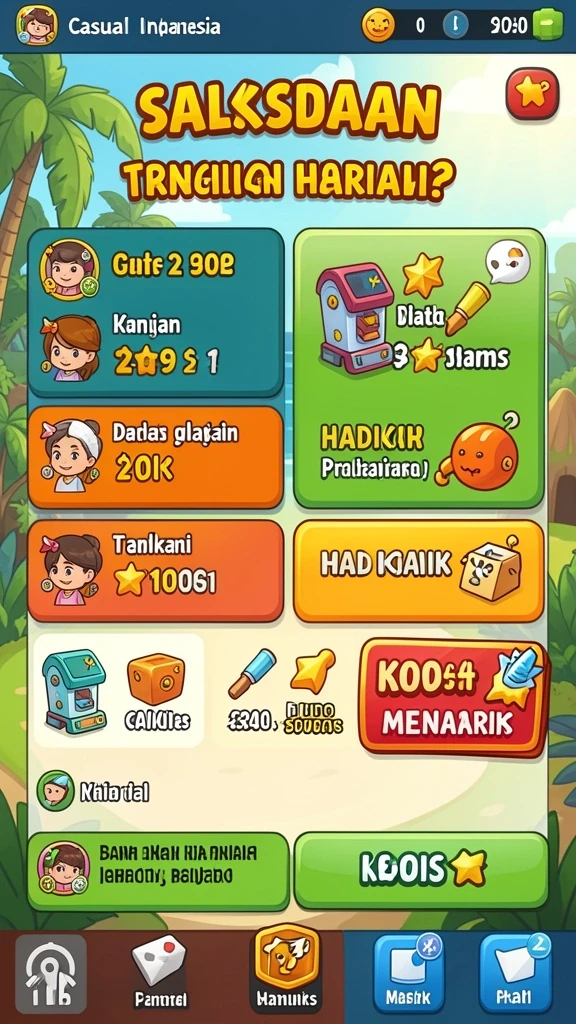 Leaderboard yang menunjukkan peringkat permainan kamu.