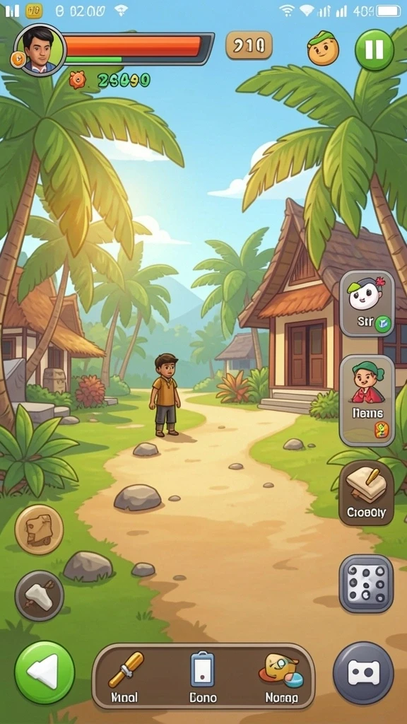 Menu utama dengan tampilan yang mudah dipahami.