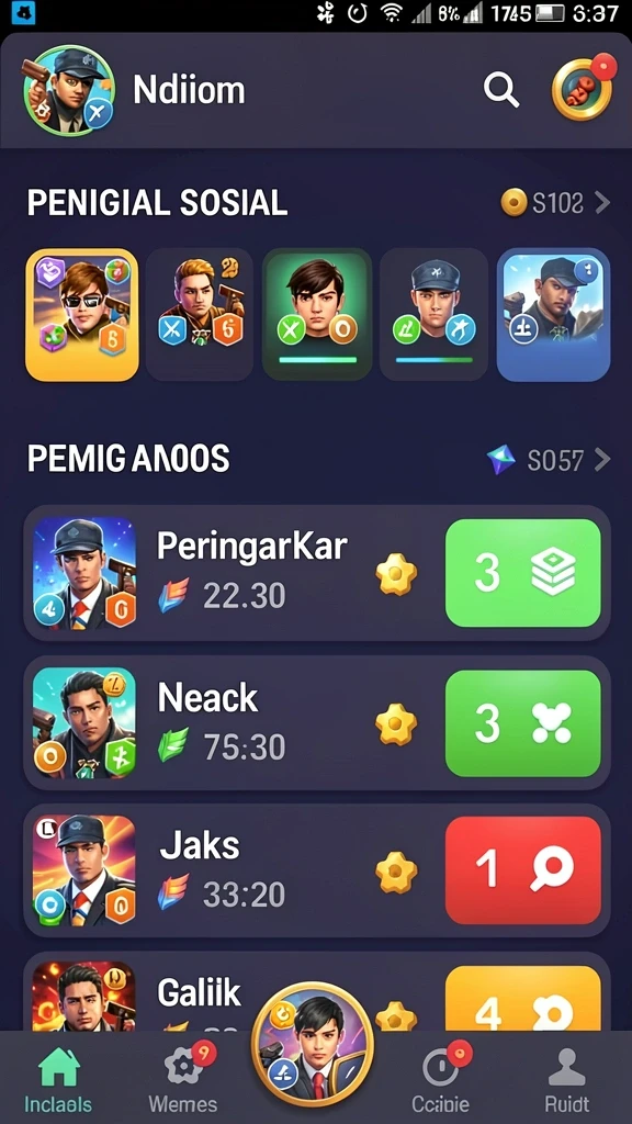 Tampilan antarmuka pengguna yang menarik dan modern.