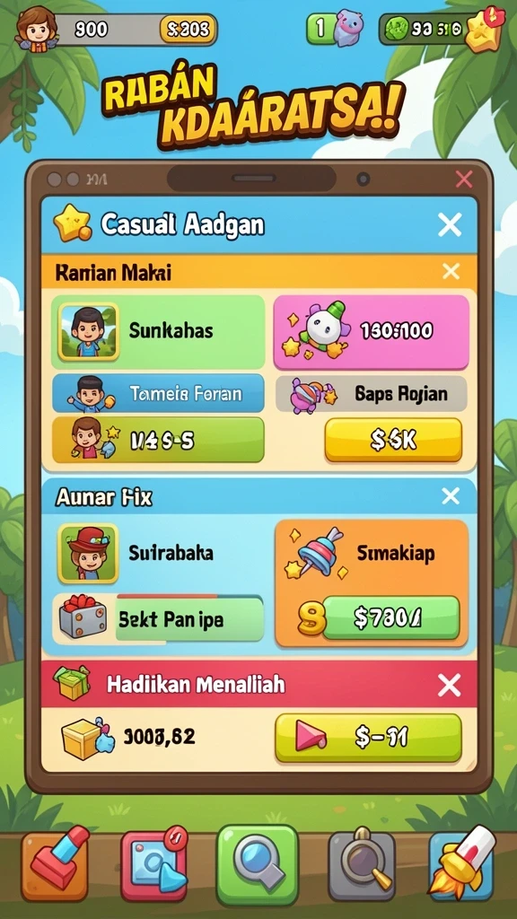 Karakter unik dengan kemampuan berbeda untuk dipilih.