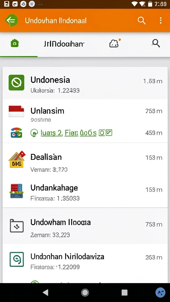 Menu kategori permainan yang mudah diakses.