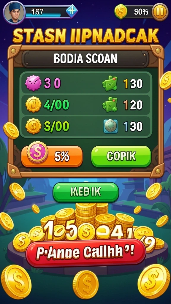 Tampilan grafis yang memukau saat Anda bermain slot.