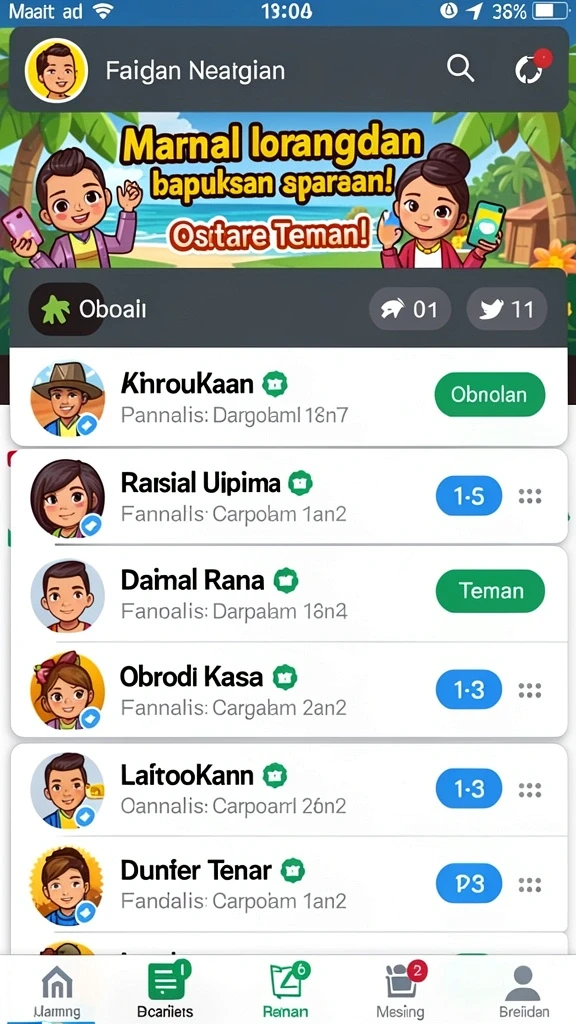 Fitur komunitas meningkatkan interaksi antar pemain.