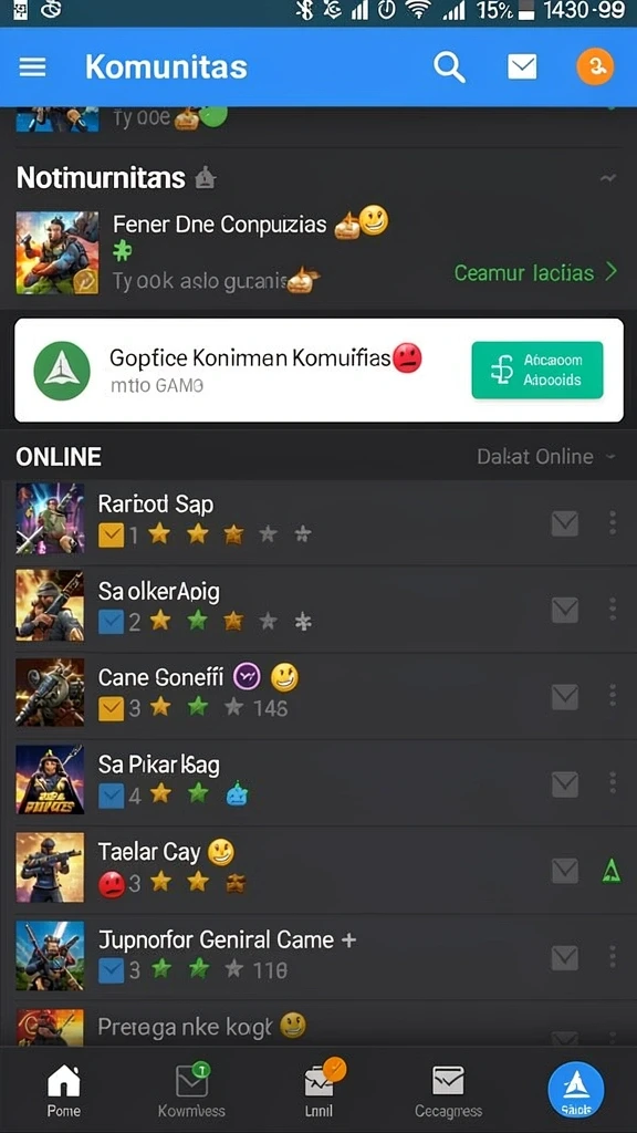 Tampilan menu utama yang menarik dan mudah dinavigasi.